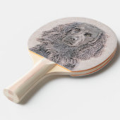 Boykin Spaniel Schilderen - Kute Original Dog Art Tafeltennisbatje (Voorkant Gekanteld)