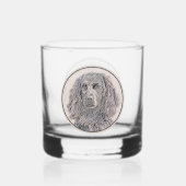 Boykin Spaniel Schilderen - Kute Original Dog Art Whisky Glas (Voorkant)