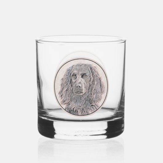 Boykin Spaniel Schilderen - Kute Original Dog Art Whisky Glas (Voorkant)