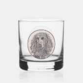 Boykin Spaniel Schilderen - Kute Original Dog Art Whisky Glas (Achterkant)