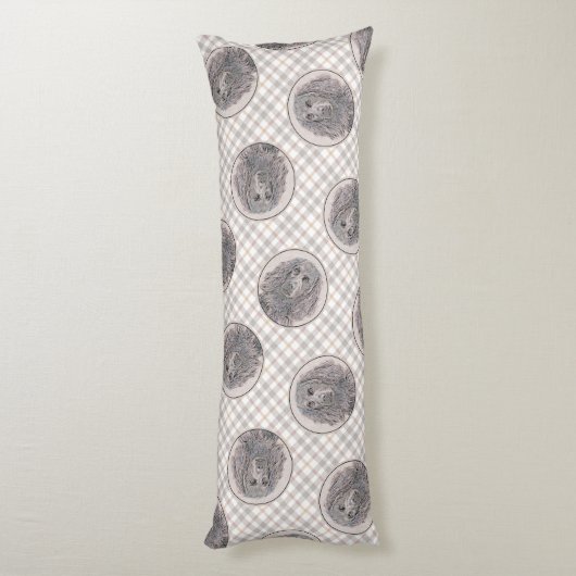 Boykin Spaniel Schilderen Little Brown LBD Dog Art Lichaamskussen (Achterkant (Verticaal))