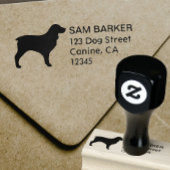 Boykin Spaniel Silhouet Retouradres Rubberstempel
