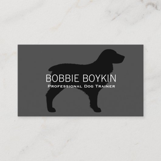 Boykin Spaniel Silhouet Visitekaartje (Voorkant)
