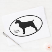 Boykin Spaniel SIlhouette Ovale Sticker (Envelop)