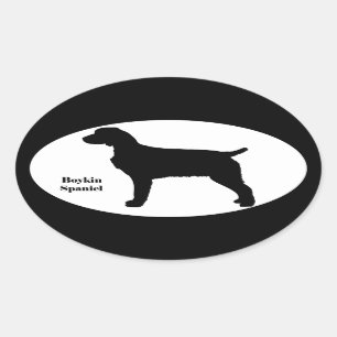 Boykin Spaniel SIlhouette Ovale Sticker
