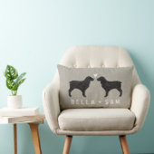 Boykin Spaniel Silhouetten Liefde Kussen (Stoel)