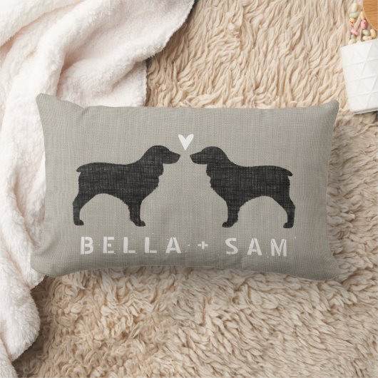 Boykin Spaniel Silhouetten Liefde Kussen (Deken)