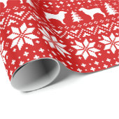 Boykin Spaniel Silhouettes Dogs Kerstfeestdag Cadeaupapier (Rol Hoek)