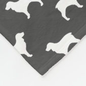Boykin Spaniel Silhouettes Pattern Grey and White Fleece Deken (Hoek)