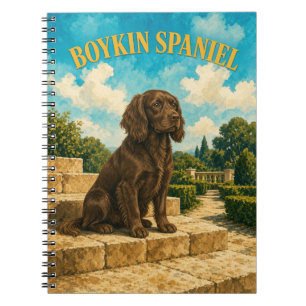 Boykin Spaniel, Vintage Watercolor Honden Kunst Notitieboek