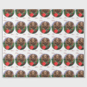 Boykin Spaniel Vrolijk Kerstfeest Cadeaupapier (Vlak)
