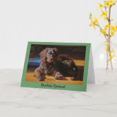 Boykin Spaniel-Wenskaart Kaart (Gele Bloem)