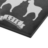 Boykin Spaniels Liefde - Hond Silhouetten w / Hart Snijplank (Hoek)