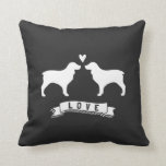 Boykin Spaniels Love - Dog Silhouettes w/Heart Kussen<br><div class="desc">Boykin Spaniels Love Pillow</div>