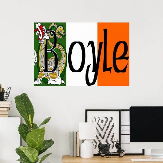Boyle Celtic Dragon Poster Print (Thuiskantoor)