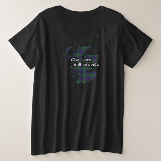 Boyle Clan Badge en Tartan Women's Grote Maat T-shirt (Design achterkant)