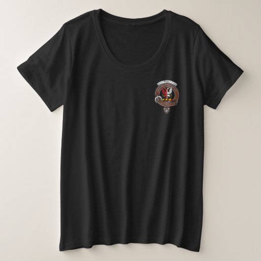 Boyle Clan Badge en Tartan Women's Grote Maat T-shirt (Design voorkant)