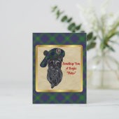 Boyle Clan Badge & Tartan Briefkaart (Staand voorkant)