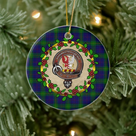 Boyle Clan Badge & Tartan Persoonlijke mas Keramisch Ornament (Boom)