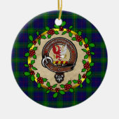 Boyle Clan Badge & Tartan Persoonlijke mas Keramisch Ornament (Voorkant)
