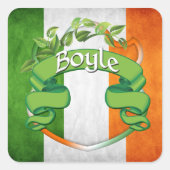Boyle Irish Shield Vierkante Sticker (Voorkant)