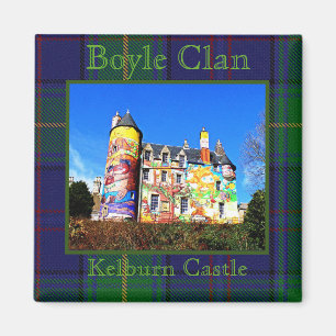 Boyle Scottish Clan's Kelburn Castle Foto Tartan Magneet