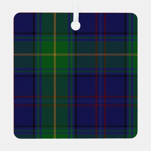 Boyle Scottish Clan's Kelburn Castle Tartan Metalen Ornament (Achterkant)