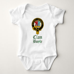Boyle Scottish Crest Tartan Clan Name Clothes Romper