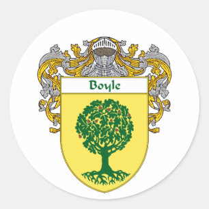 Boyle Wapen (Gemanteld) Ronde Sticker