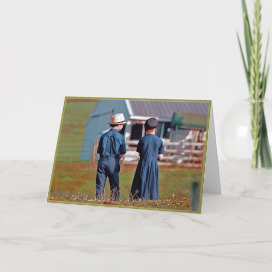 Boy'n Girl Fishing Greeting Card Kaart (Voorkant)