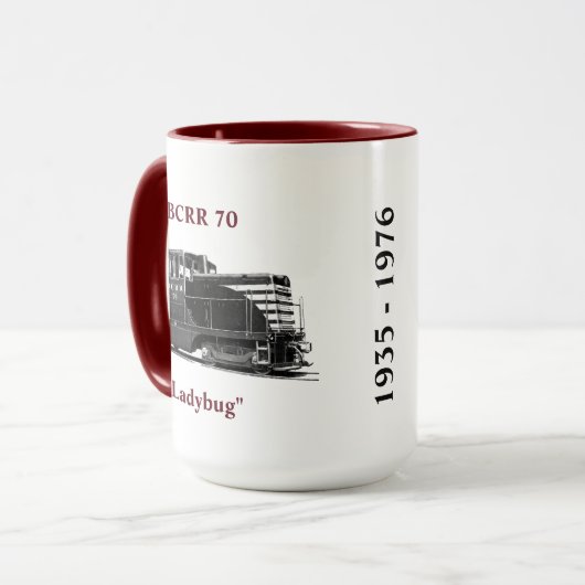 Boyne City Mok - Darker Maroon Color (Voorkant links)