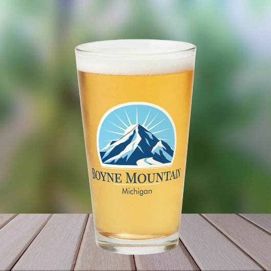 Boyne Mountain Michigan skivakantie bier Glas