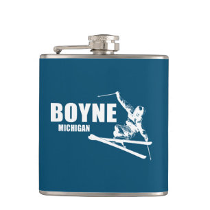 Boyne Mountain Resort Michigan Skier Heupfles