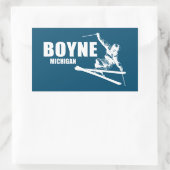 Boyne Mountain Resort Michigan Skier Rechthoekige Sticker (Tas)