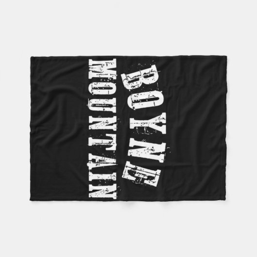 Boyne Mountain Rustic Bold Artisan Grungy Ski Fleece Deken (Voorkant (Horizontaal))