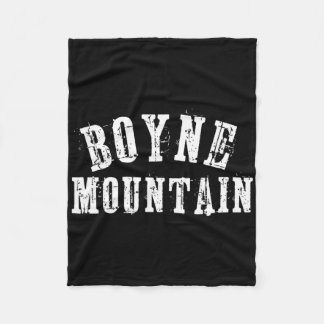Boyne Mountain Rustic Bold Artisan Grungy Ski Fleece Deken
