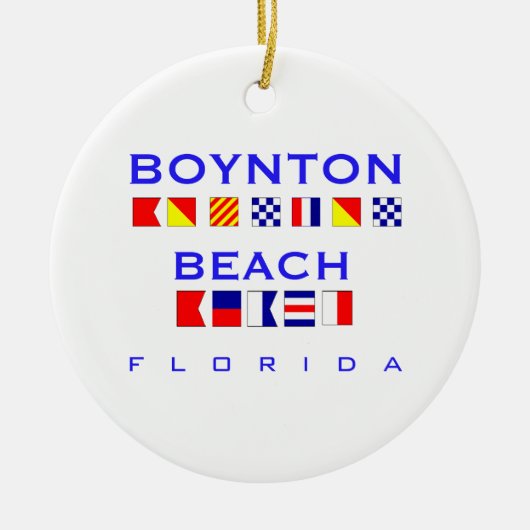 Boynton Beach, FL - Nautical Flag Spelling Keramisch Ornament (Voorkant)