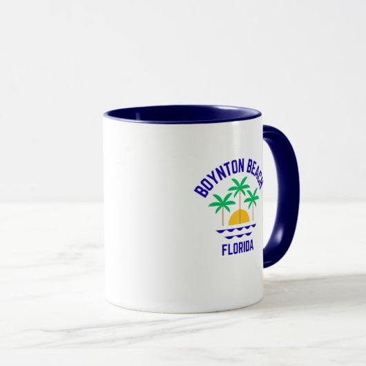 Boynton Beach Florida Coffee Mug Mok (Voorkant rechts)