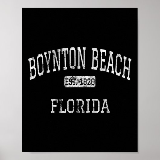 Boynton Beach Florida FL Vintage Poster (Voorkant)