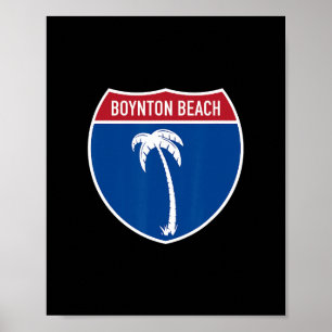 Boynton Beach Florida Interstate Snelweg Vakantie Poster