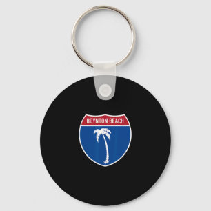 Boynton Beach Florida Interstate Snelweg Vakantie Sleutelhanger