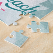 Boynton Beach Florida Pink Flamingo Retro Legpuzzel (Zijkant)