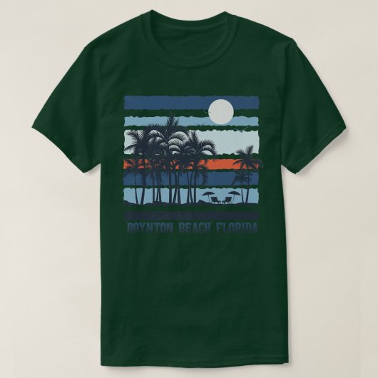  Boynton Beach Florida Summer 70 s 80 strand T-shirt (Design voorkant)