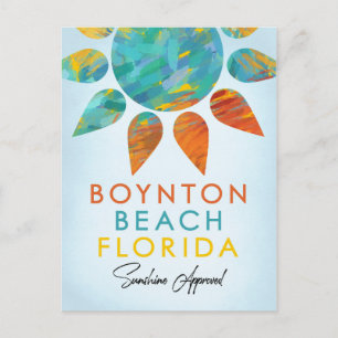 Boynton Beach Florida Sunshine Travel Briefkaart