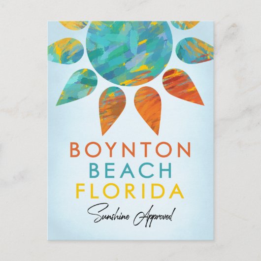 Boynton Beach Florida Sunshine Travel Briefkaart (Voorkant)