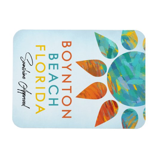 Boynton Beach Florida Sunshine Travel Magneet (Horizontaal)