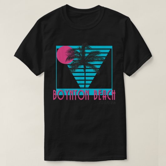 Boynton Beach Florida T Retro Cool T-shirt (Design voorkant)