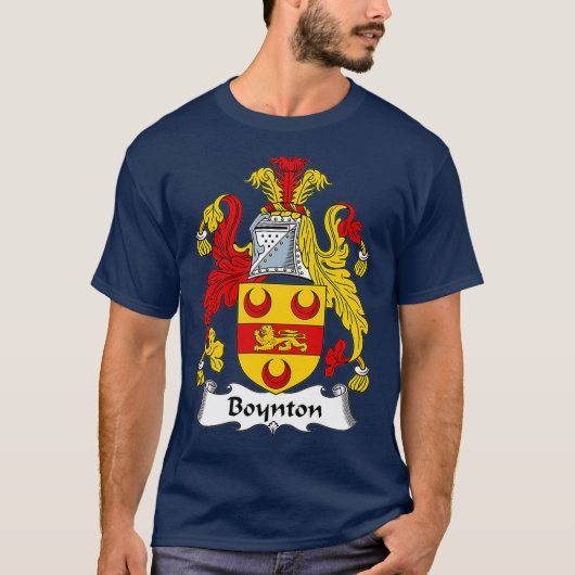 Boynton Coat of Arms Family Crest T-shirt (Voorkant)