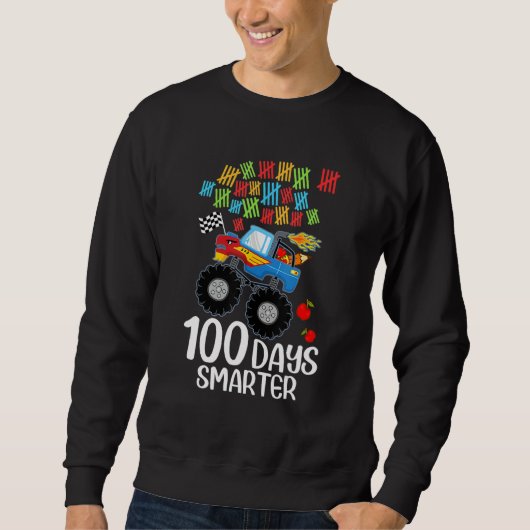 Boys 100th Day Of School Shirt Monster Truck 100 S (Voorkant)