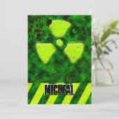 Boys 16th Birthday Gothic Bio-hazard Kaart (Staand voorkant)